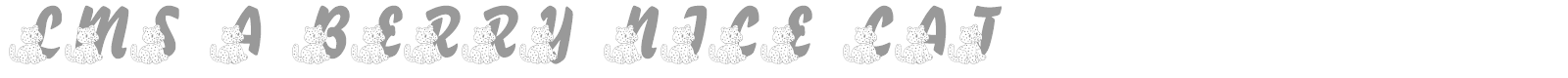 LMS A Berry Nice Cat font preview